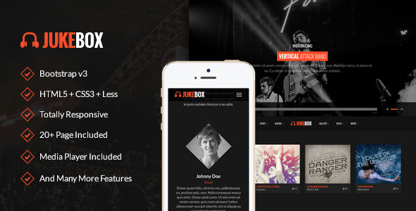 Jukebox - Responsive Music and Band Template