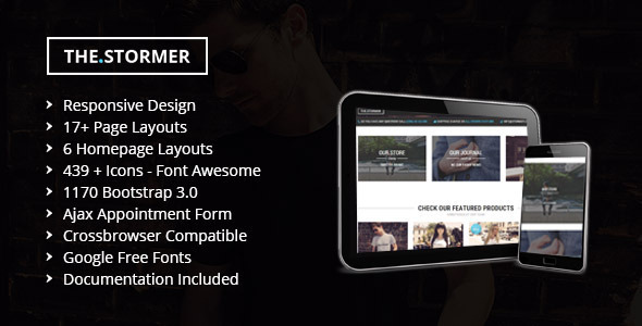 Stormer Shop - ECommerce Shopping HTML Template