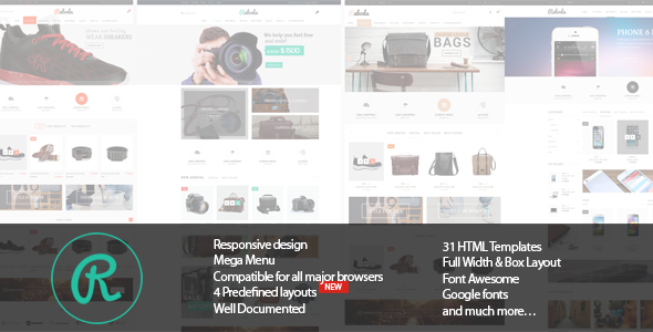Electronics Fashion Store HTML Template - Raboda