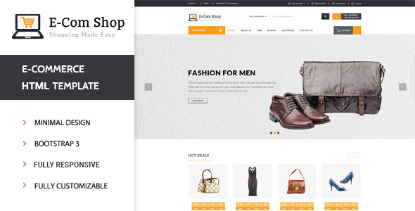 Ecom - Responsive eCommerce HTML Template
