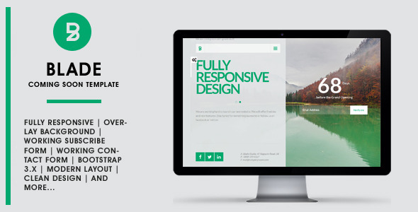 BLADE - Responsive Coming Soon Template