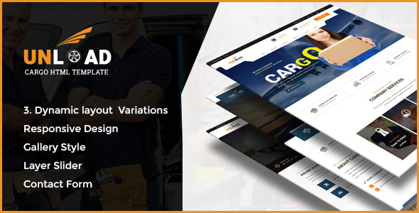 Unload - Cargo, Shipping, Courier & Transport Responsive Website Template