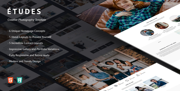 Etudes - Photography Website Template