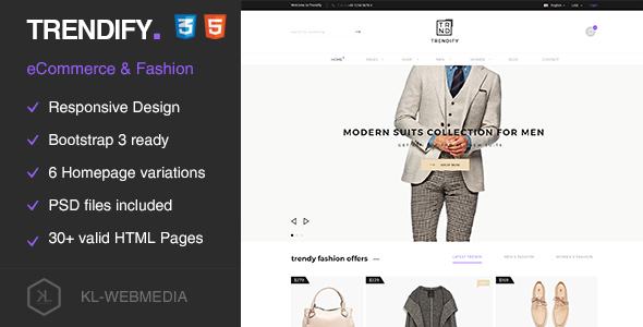 Trendify - Fashion eCommerce HTML5 Template