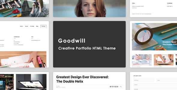 Goodwill – Creative, Clean, Portfolio Template