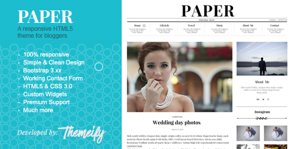 PAPER :: Minimal Personal Blog Template