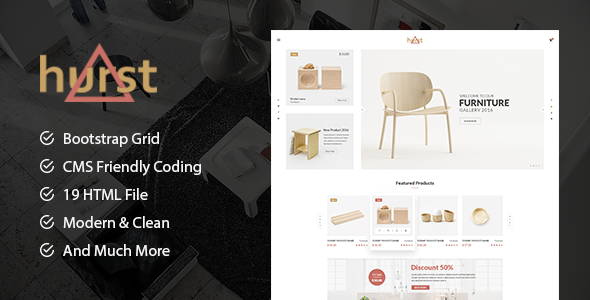 Hurst - Furniture Store eCommerce HTML Template