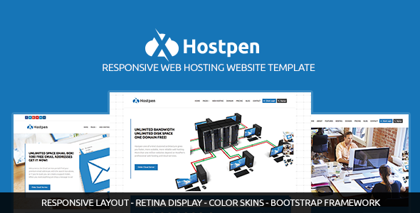 Hostpen | Responsive Web Hosting Domain Technology Site Template