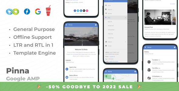Pinna - Google AMP Template