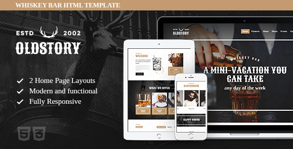 OldStory - Whisky Bar | Pub | Restaurant Site Template