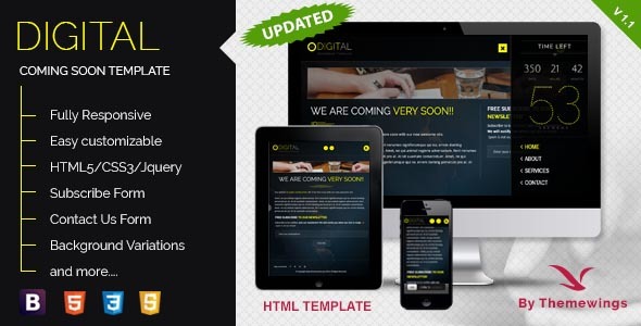 Digital - Coming Soon Template