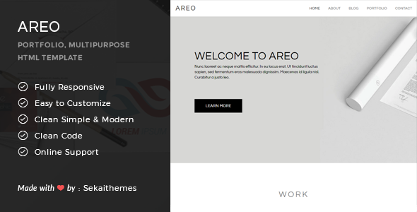 Areo - Responsive Multipurpose HTML Template