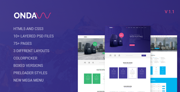 Onda - Web Hosting, Responsive HTML5 Template