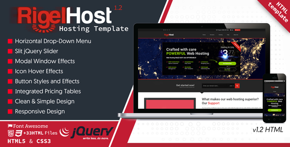 RigelHost - Responsive Hosting HTML5 Template