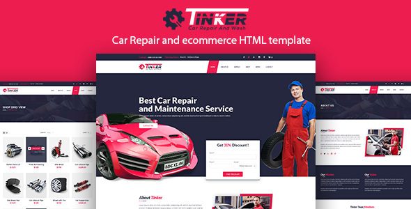Tinker – Car Repair and eCommerce Template