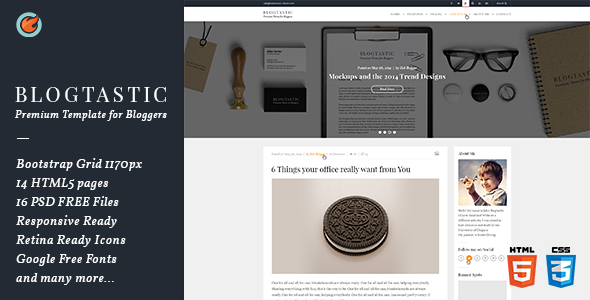 Blogtastic - Premium HTML5 Template for Bloggers