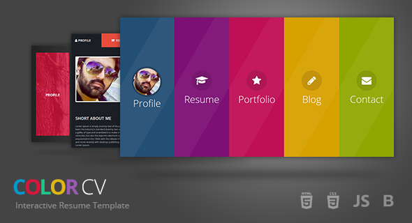 ColorCV - Interactive Resume Template