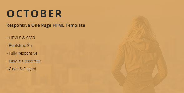 October - Responsive One Page HTML Template