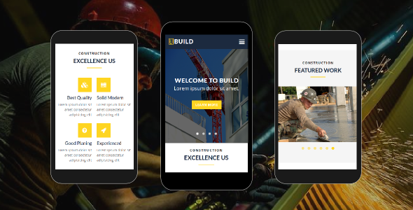 Build - Construction Mobile Template