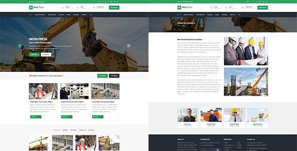 Neon-Press - Construction Business HTML Template