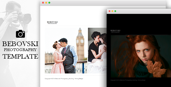 Bebovski Photography - Modern HTML Site Template for Photography