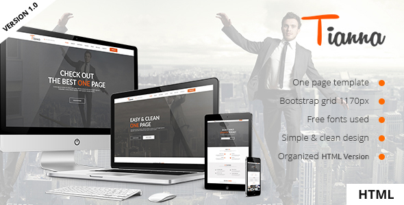 Tianna - One Page HTML5 Template