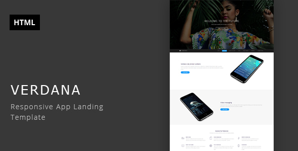 Verdana - Responsive App Landing Template