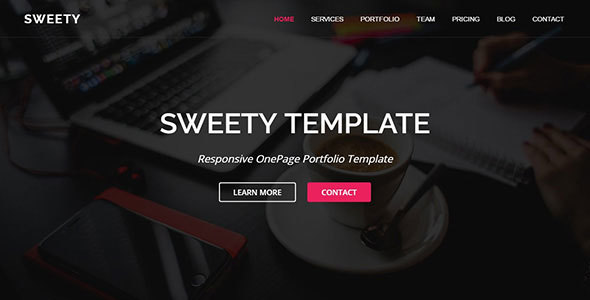 Sweety Responsive One Page Portfolio Template