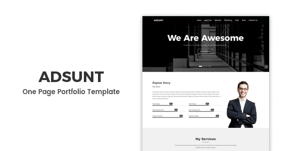 Adsunt - One Page Portfolio Template