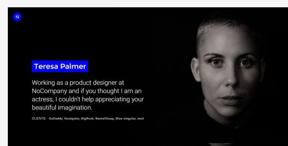 Singular Minimal Personal Portfolio Template