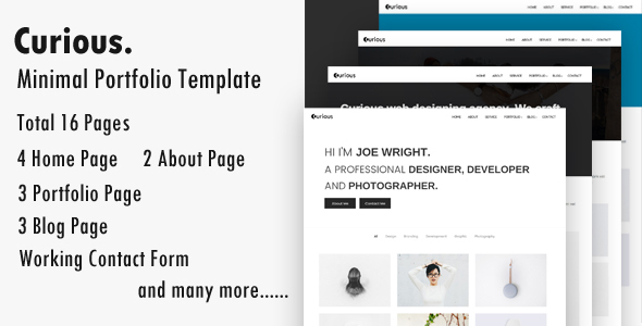 Curious - Minimal Portfolio Template