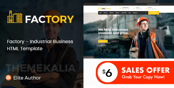 Factory - Industrial Business HTML Template