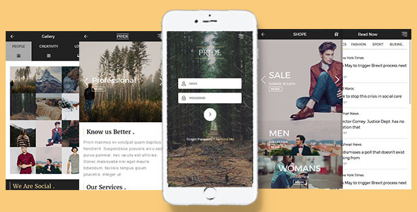 Pride - Multipurpose Mobile Template