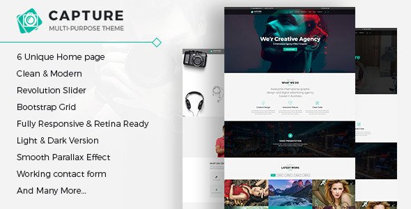 Capture - One Page Multipurpose HTML Template