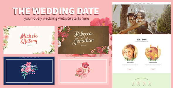 The Wedding Date - Responsive HTML Template