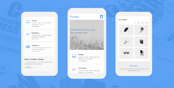 Purasa – Responsive Mobile Template
