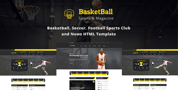 SportsMagazine Basketball, Soccer, Football Club and News HTML Template