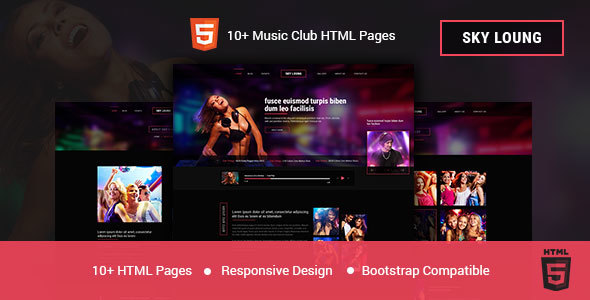 Sky Loung - DJ, Music, Club HTML Template