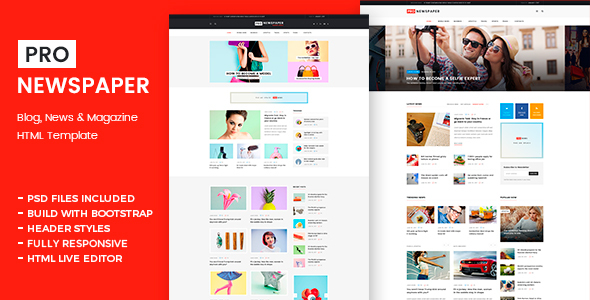 Pro Newspaper -  HTML Template