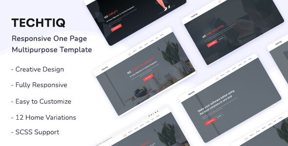 Techtiq - Responsive One Page Multipurpose Template