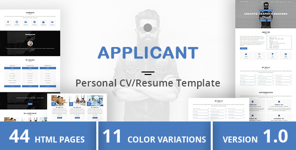 APPLICANT - Personal CV/Resume Template