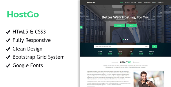 HostGo - Web Hosting Responsive HTML Template