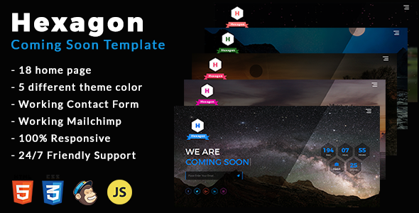 Hexagon - Coming Soon Template
