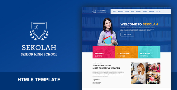 Sekolah - Senior High School HTML5 Template