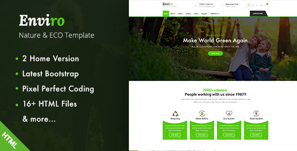 Enviro - Environment / Non-Profit HTML Template