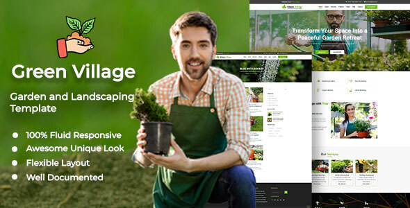 Green Village || Garden and Landscaping Responsive HTML5 Template