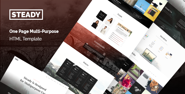 Steady - One Page Multi-Purpose HTML Template
