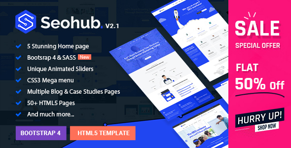 SEOhub - Digital Marketing Agency HTML5 Template