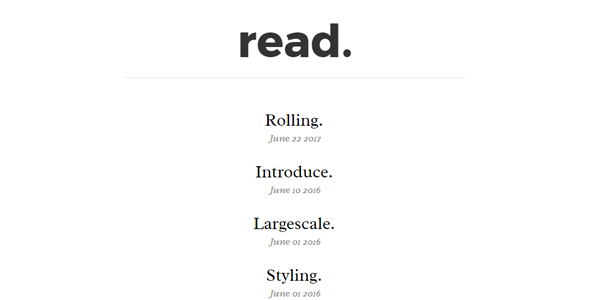 Read Personal Blog Template