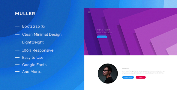 Muller - Onepage Portfolio Template